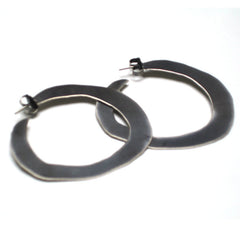 Lisa Crowder Oxidized Hoop Earrings